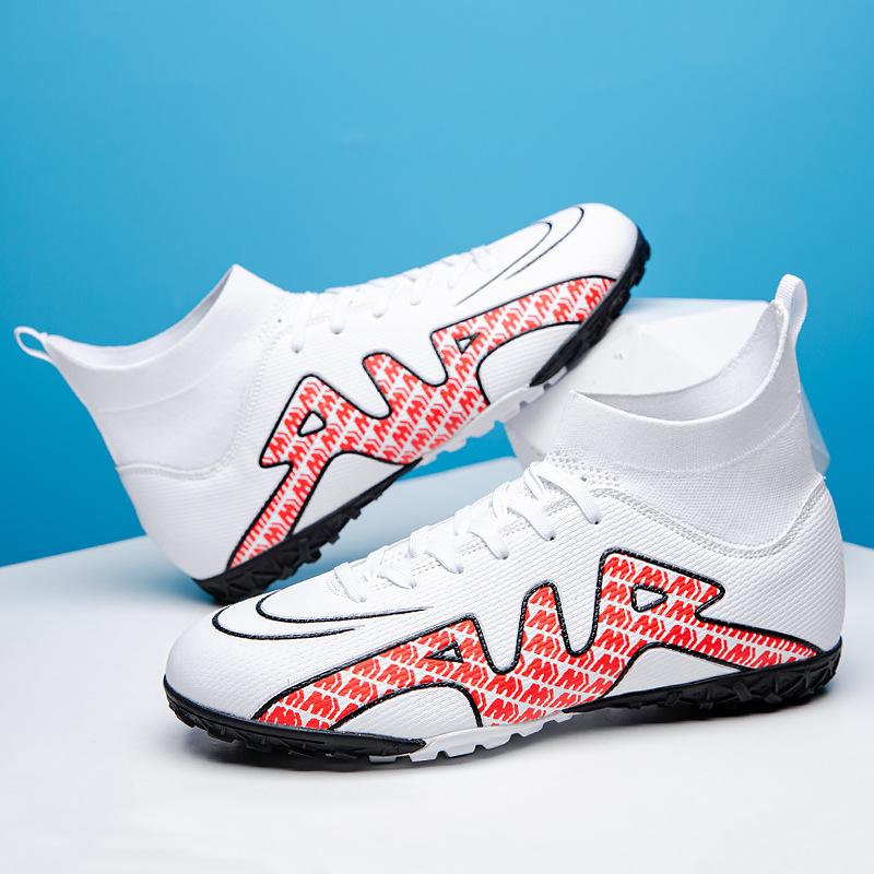 Mandarin duck football shoes men's and women's broken nails long and short nails ag primary and secondary school students children's high-top trainin