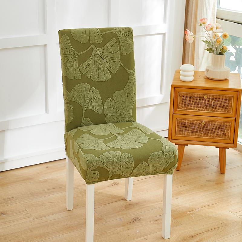 

1/2/4/6Pcs Solid Color Dining Chair Cover Jacquard Stretch Elastic Chair Slipcover For Kitchen Dining Room Wedding Banquet El 1 piece