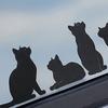 Yangyizhi Car Sticker, Waterproof PVC Self-adhesive Traceless Auto Decal, Five Cats Pattern Sticker for Fuel Tank Caps Windows Luggage Skateboards