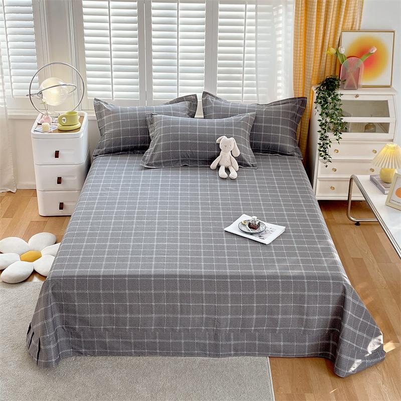 Floral Printed Bed Sheet Set Roses Design Bed Sheets Soft Breathable Fabric Flat Sheet with Pillowcases Queen Size Bedding Set