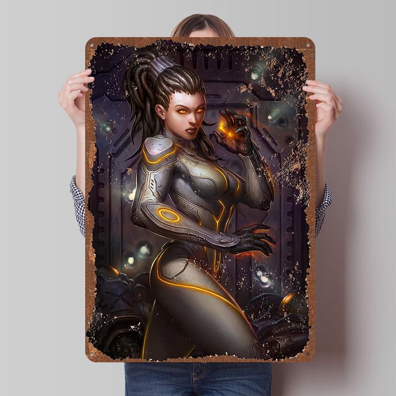 SStarCraft Tinplate Posters Customizable Wall Art Retro Vintage Metal Tin Signs for Decoration Home Decor Items House Interior