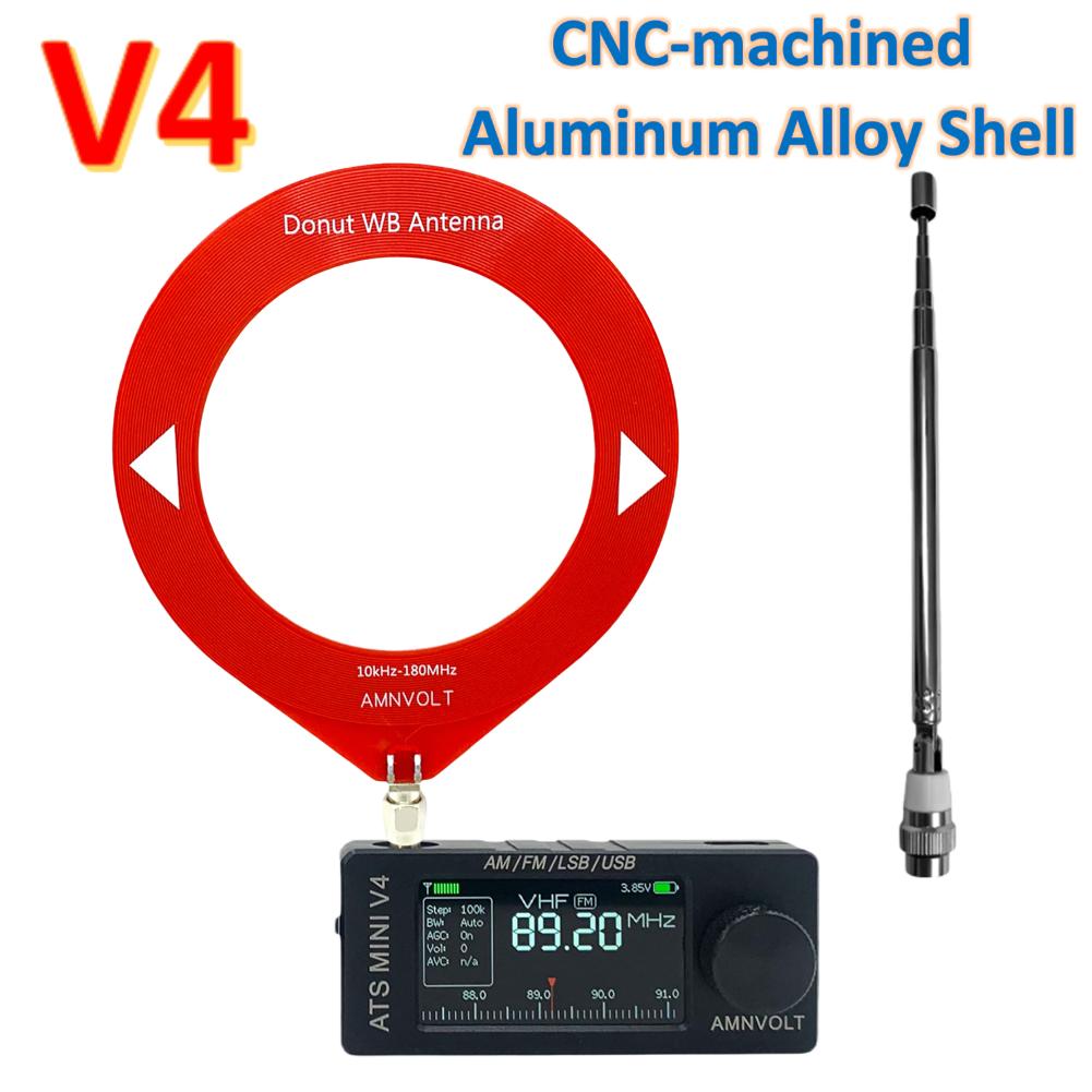 Upgrade V4/V3S SI4732 DSP Radio Receiver All Band Mini Radio FM AM SSB LSB USB 1.9inch IPS Screen Pocket Radios for Home Outdoor