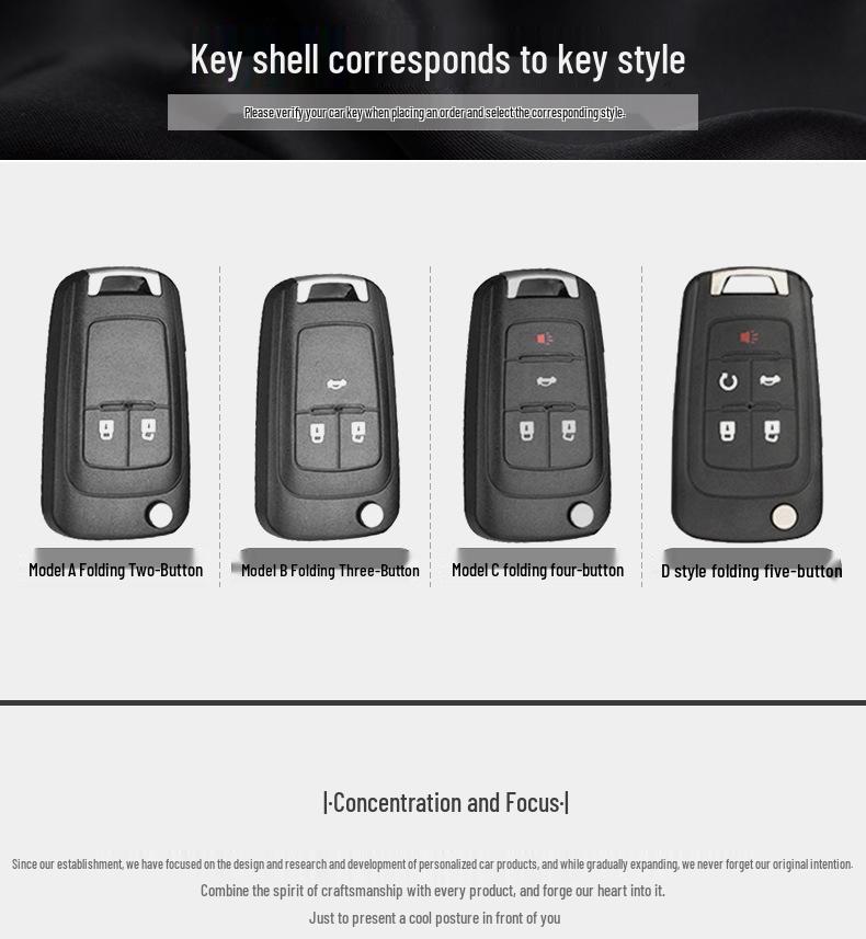 Buick Encore S Fashion Key Case with Buckle and Remote Shell Design