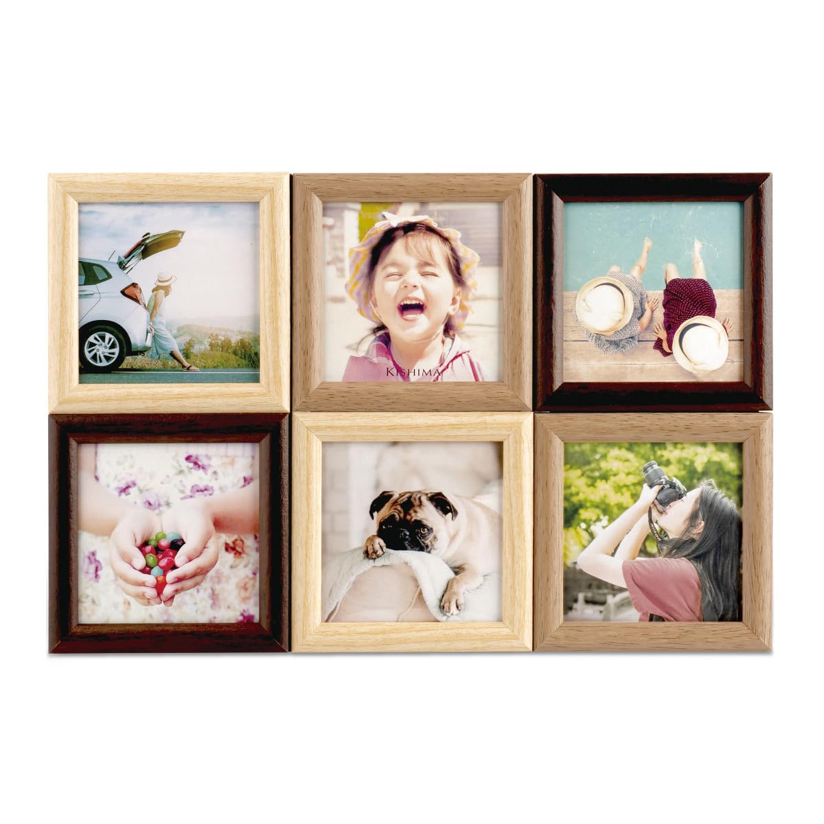 

Kishima Blanc Baby Frame Brown 6 Windows KP-31403