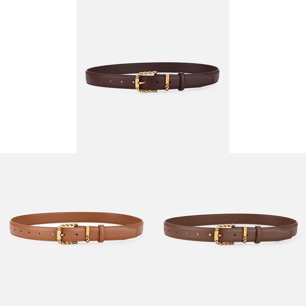 Womens Fashion Leather Belt With Alloy Pin Buckle For Jeans And Dress Attire