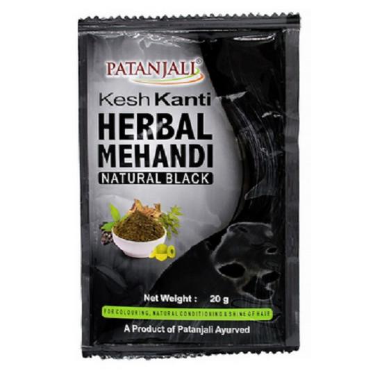 

Фарба для волосся Herbal Mehandi Natural Black Patanjali, Індія 20 ML - 1 pcs