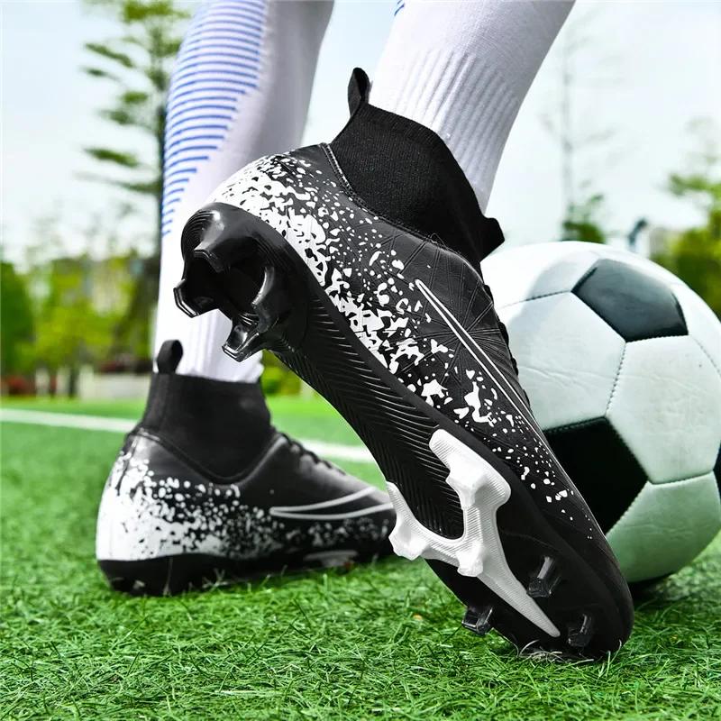 Men Football Shoes Society Cleats Resistant TF/FG Field Soccer Shoes Top Quality Sneaker Sport Wear Kids Studded Football Boots