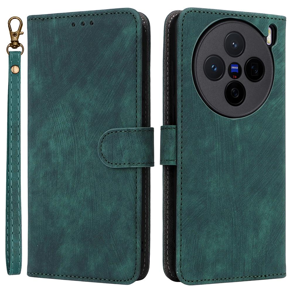 For Vivo X200s 5G Case Wallet RFID Blocking PU Leather Cover Stand with Strap