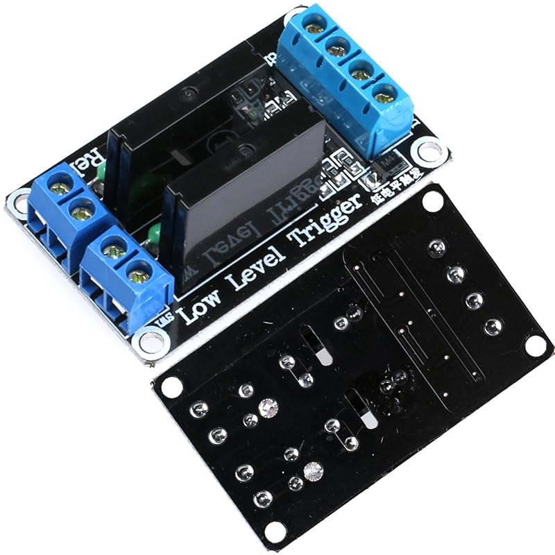 1 Channel 5V Low Level Trigger Solid State Relay Module with Fuse, 1 Way 250V 2A for Industrial Control Applications