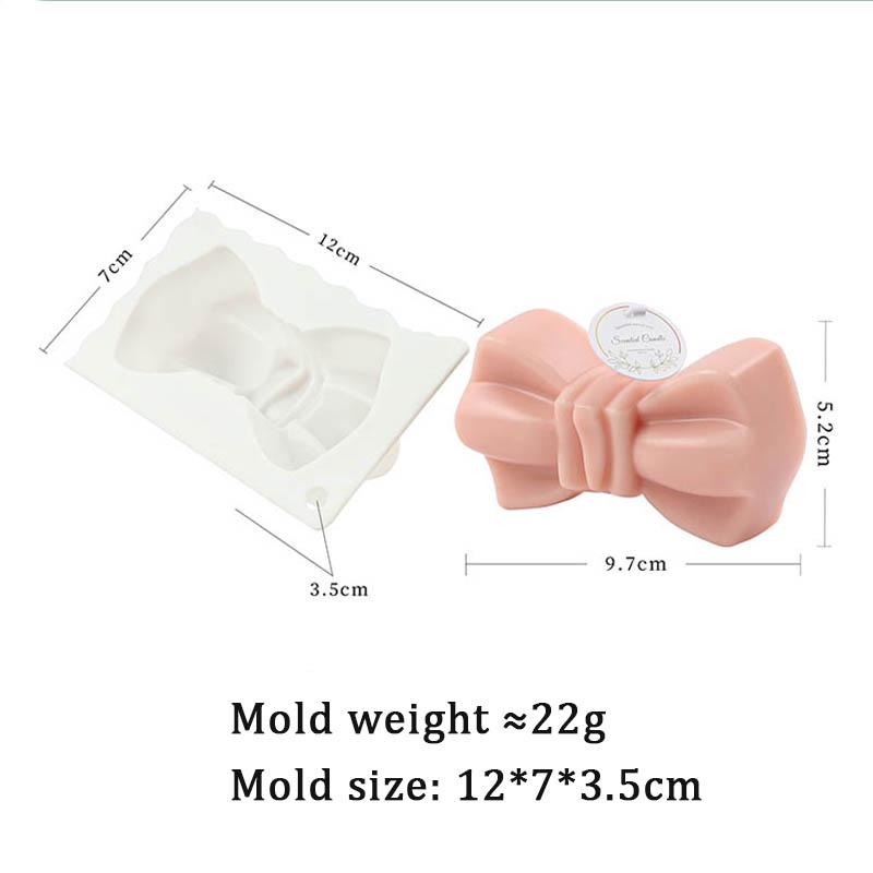 3D Bow-knot and Mouth Silicone Candle Mold Handmade Soy Wax Resin Soap Mould Scented Candle Making Molds Craft Gifts Home Decor