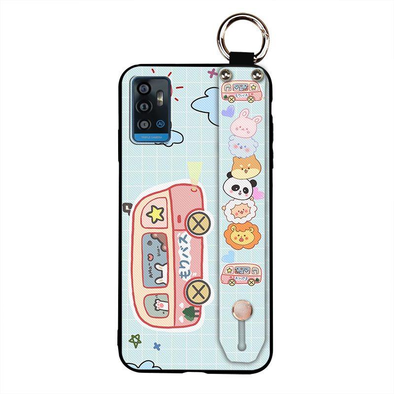Durable Anti-dust Phone Case For ZTE Blade A71/Optus X Swift 5G Cute Kickstand Phone Holder Soft case Lanyard Anti-knock