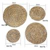 Cattail Round Non-Slip Coaster & Placemat Set - Kitchen & Restaurant Anti-Scald Mats, Decorative Round Table Mats.