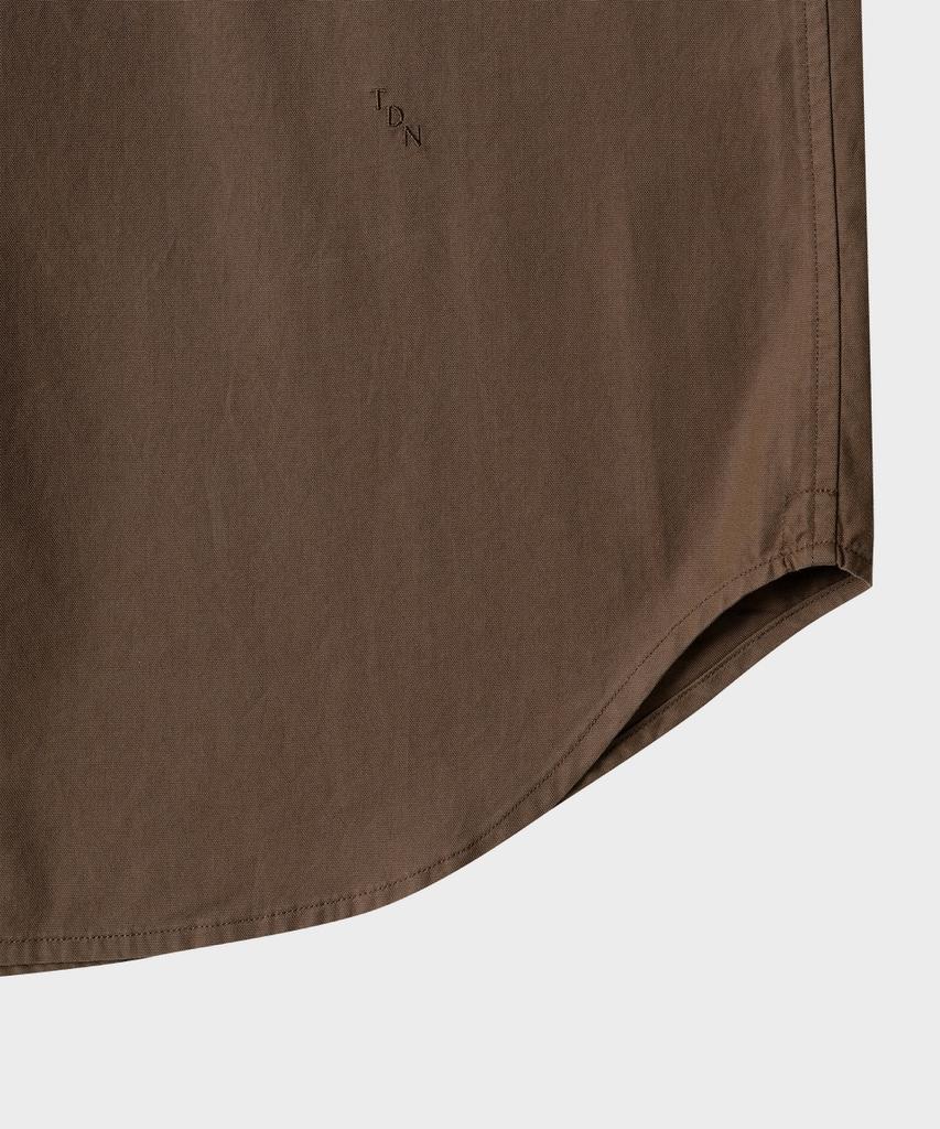 TAILDERN Miles Cotton Button Down Shirts Brown