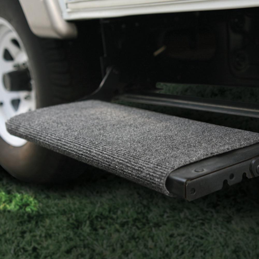 

Weather-Resistant RV Step Rug Wrap Around Design Easy Flex-Tech Installation Durable Camper Accessory Outdoor Cleanliness United States
