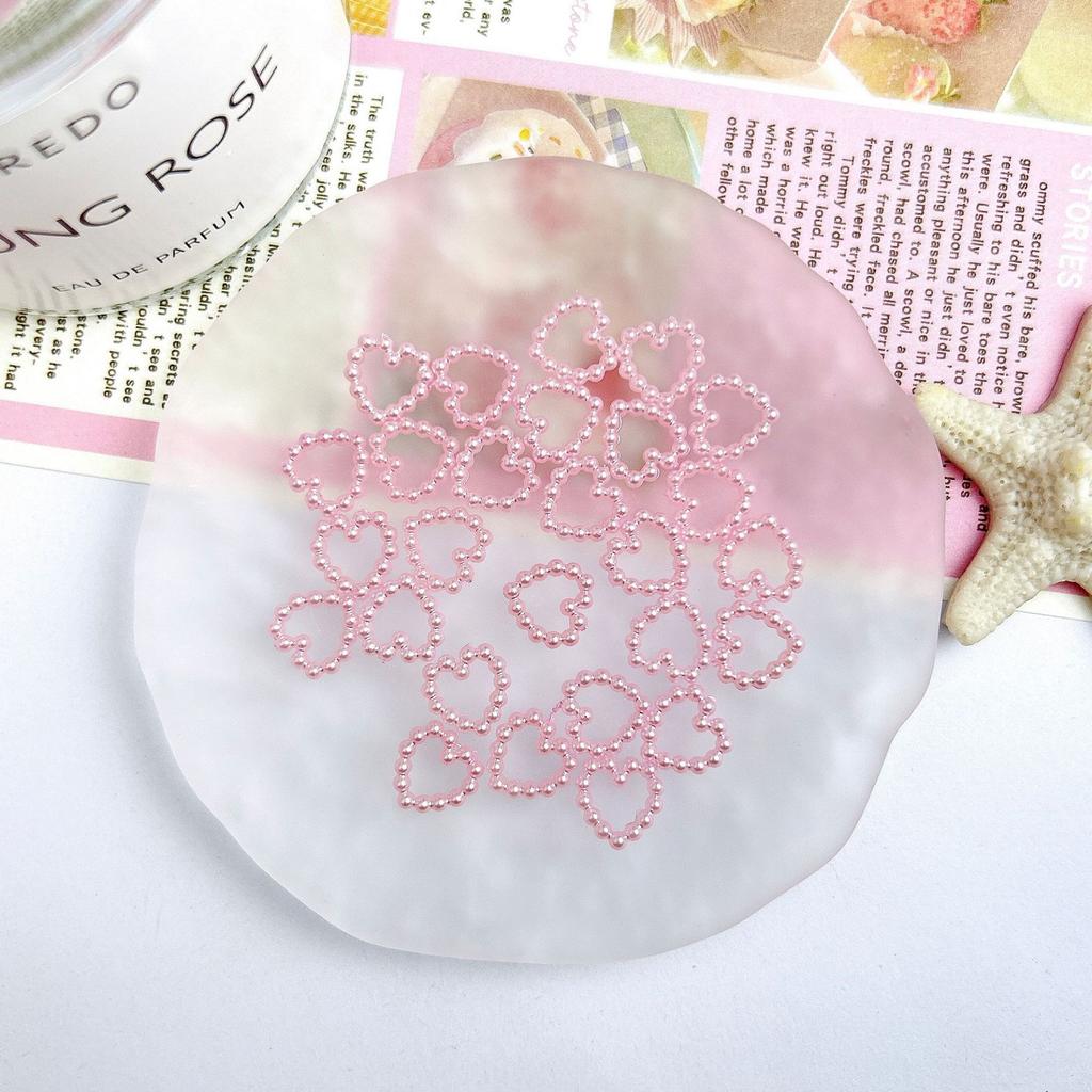 Pink Resin Cartoon Bowknot Heart Bow Tie Little Bunny Nail Art Accessories DIY Nail Hairpin Accessories Wholesale