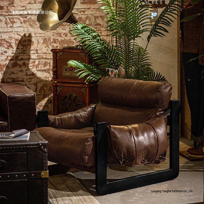 Jersey Island Designer Reclining Sofa Chair for Living Room - Light Luxury Retro Style