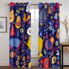 Animated Festa Junina village festival Luxurious Window Panel Drapes in Kids Bedroom Living Room Hall Treatments Kitchen Drapes Blinds