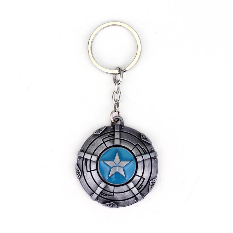Superhero Metal Keychain Bag Avengers Pendant Thor Hammer Deadpool Spiderman Iron Man Captain America Keyrings for Carry Mini Lightweight Portable