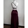 Satin Women's Dress Summer New High-end Y2K Sexy Suspender Hot Girl Evening Dress Elegant Split Fashion Solid Color Slim Fit Party Female Dresses