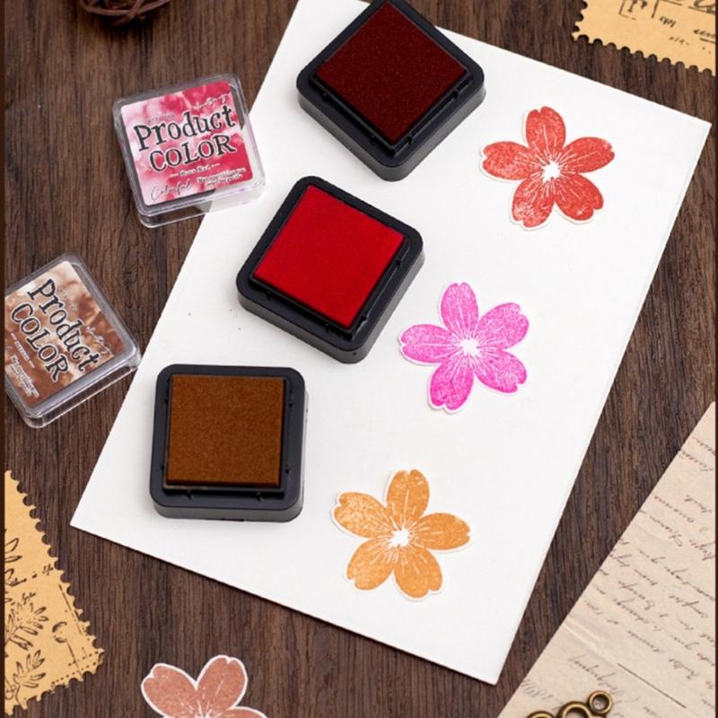 6 Pcs Ink Pad Set Flowing Colors Series Combination Inkpad School Supplies for Kids Adults Crafting Projects