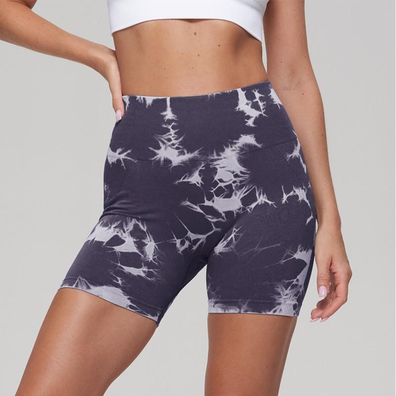 High Waist Seamless Smiling Tie-Dye Yoga Leggings Women Elasticity Slimming Fitness Pants