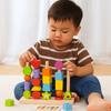 Montessori Color Shape Cognition Toys Fruit Color Shape Wooden Beads Sequencing Toy  Boys Girls