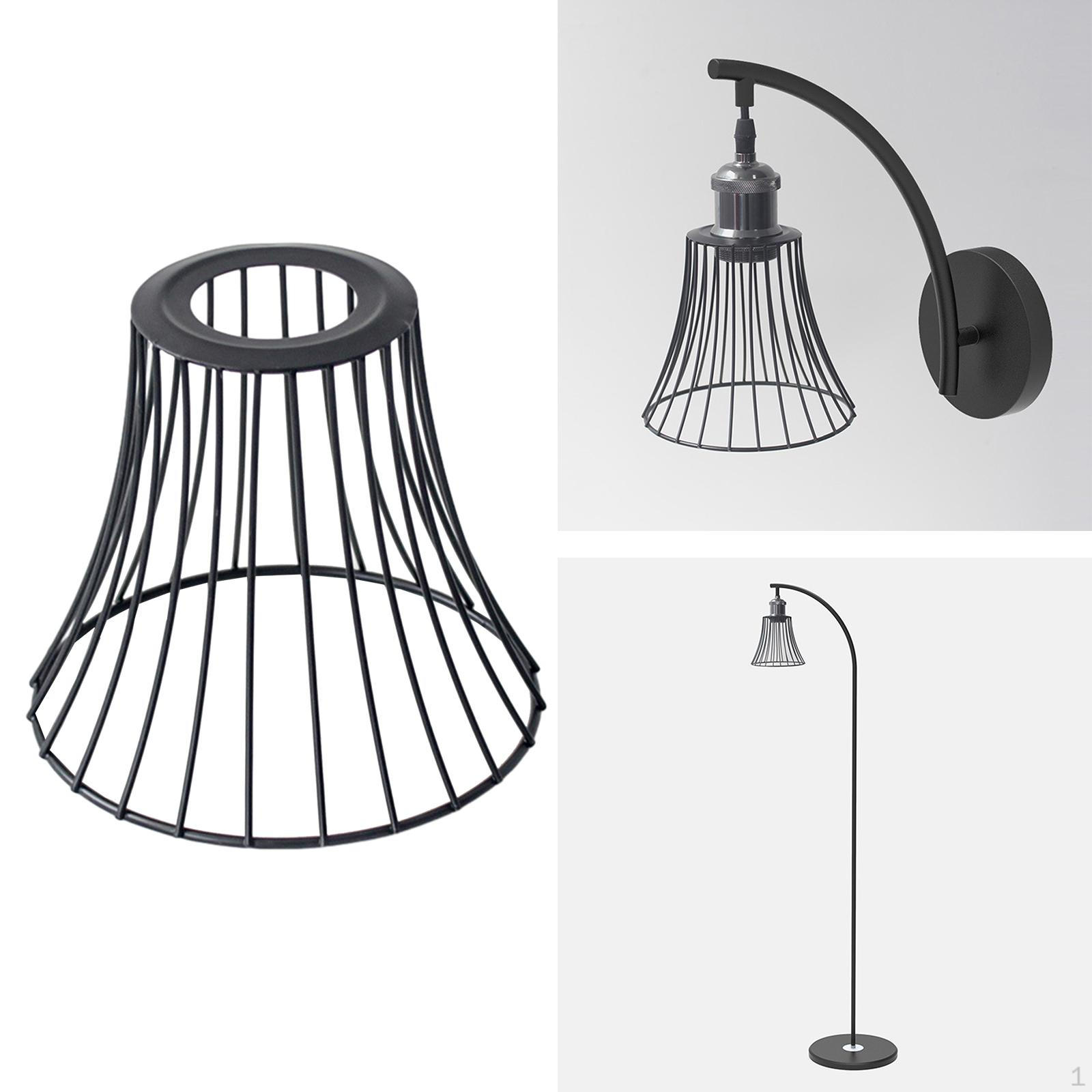 Iron Wire Lampshade Hanging Pendant Lighting Bedside Lamp Dome Shade Metal Bulb Cage Industrial
