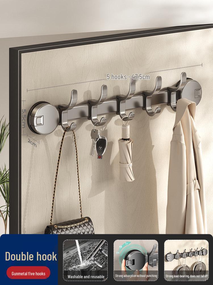 Traceless Suction Cup Wall Hook, No-Punch Strong Vacuum Hook for Door and Bathroom Storage