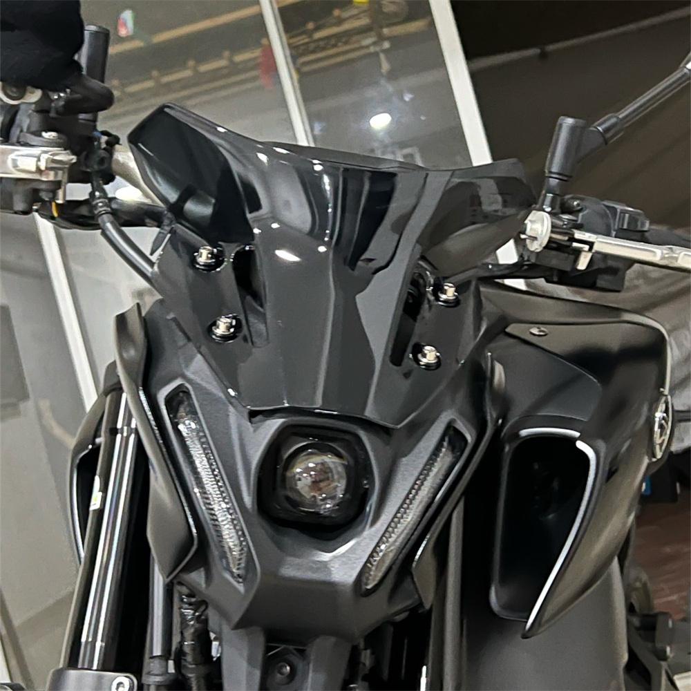 Motorcycle Acrylic Windshield Black Solid Stable For Yamaha MT09& FZ09 2021 2022