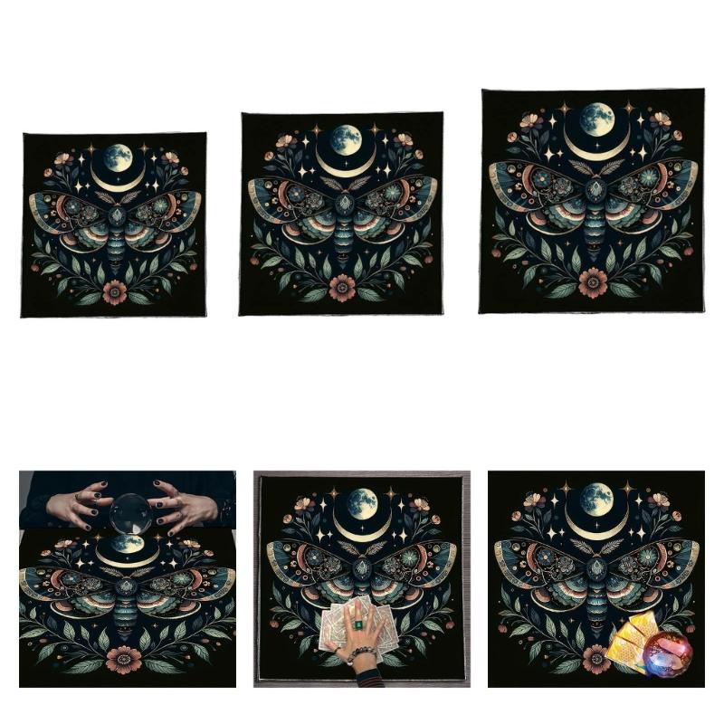Butterfly Flower Pattern Astrology Tablecloth Tarots Divinations Tablecloth Altars Cloth Divinations Board Game Accessory