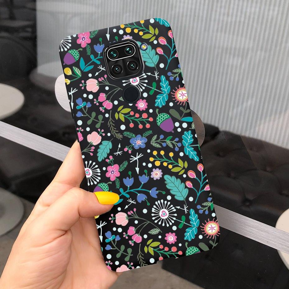For Xiaomi Redmi Note 9 Case Luxury Sunflower Lavender Silicon Phone Back Cover Case For Redmi Note 9 Pro Max 9s Note9 Soft Etui