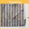 Marble Pattern Bath Curtain With Waterproof Fabric For Spalike Bathroom Experience