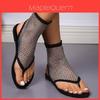 Trendy Stylish Plus Size Hollow Toe Flat Sandals For Women Summer Fashion