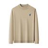 Men's Thickened Wool Sweater 450g - Autumn/Winter 2025 Fashion Embroidered Base Layer