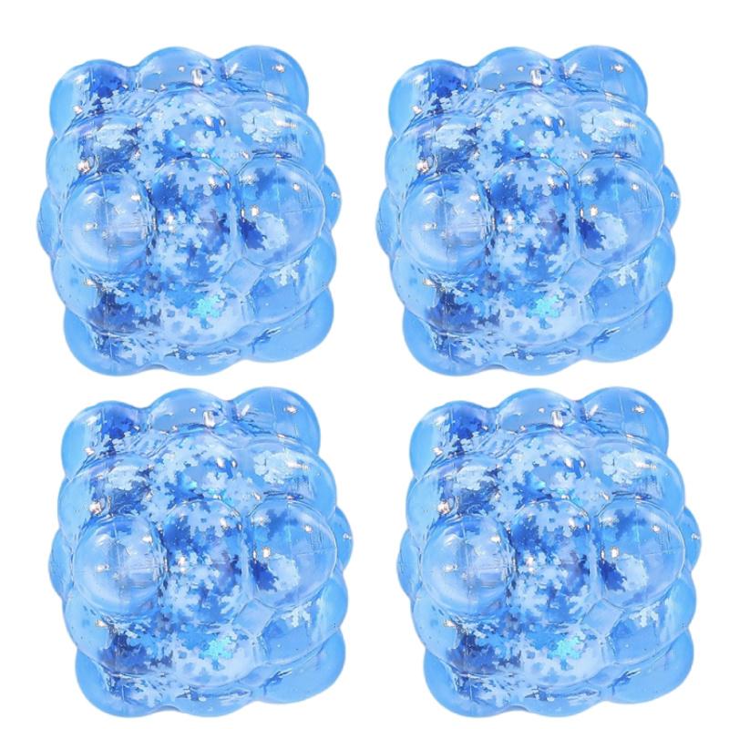 Squishy Maltose Snowflake Cubes Fidget Toy Soft Slow Rising Cubic Maltose Squeeze Toy Fun Anti-Stress Sensory Toy Christmas Toys