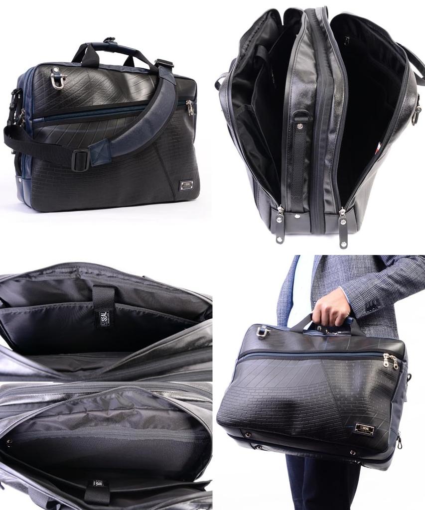 Morino Canvas x SEAL Waterproof 3WAY Business Bag Expanding Capacity Business Backpack Maritime Force Recruitment Made in Japan Men's Self-Defense