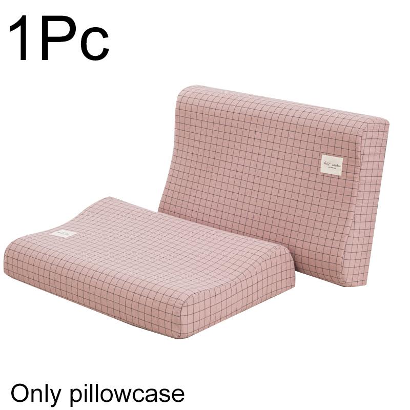 1 шт. 40x60 см Чехол для подушки из хлопка, мягкий, плотный, латексный, наволочки для подушки с эффектом памяти, наволочки в полоску, мягкая пена с эффектом памяти 40x60cm светло-розовый