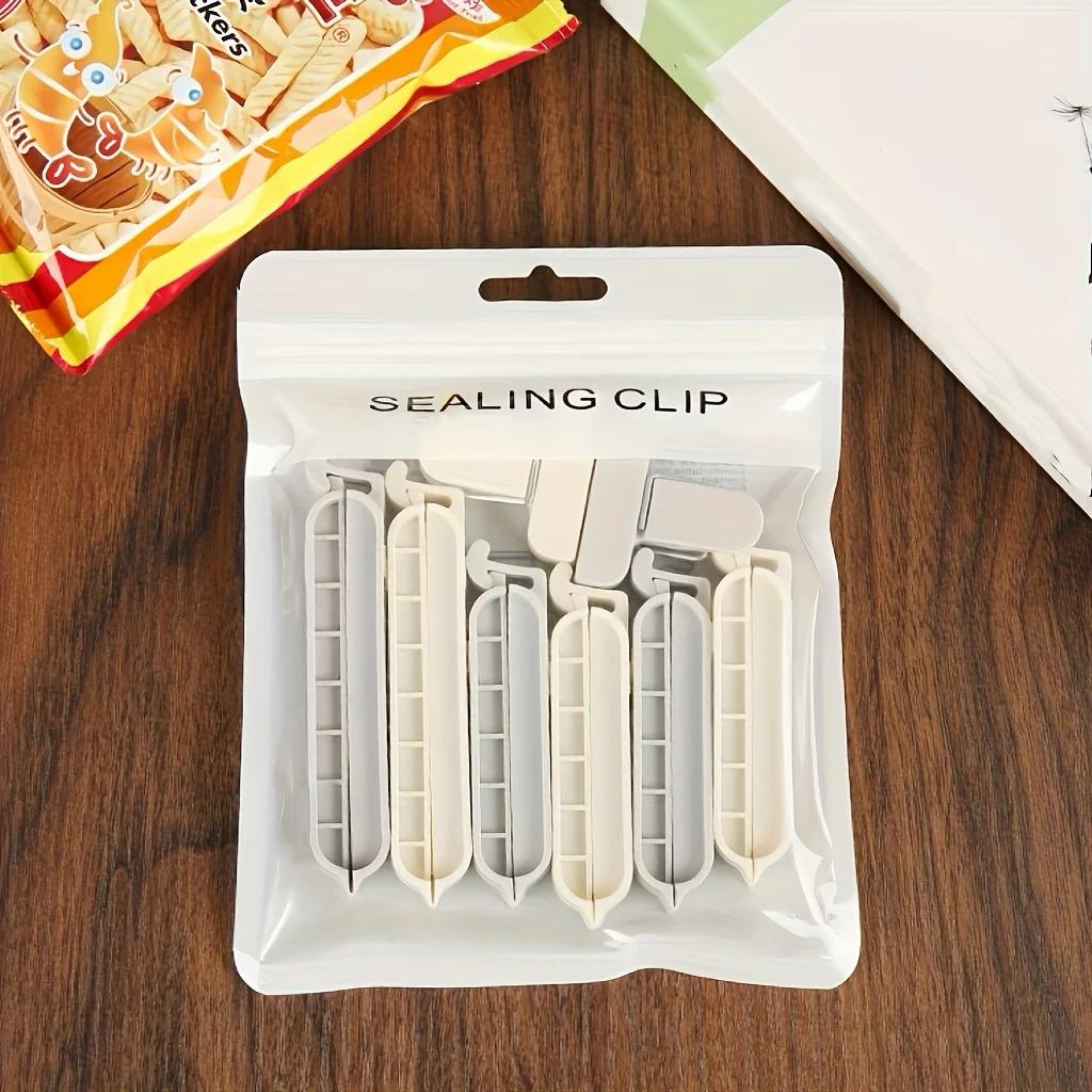 

8Pcs Food Bag Clips Portable Airtight Sealing Clips Reusable Plastic Snack Storage Sealer Clamp Kitchen Accessories