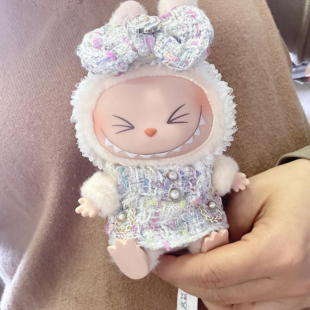 For 17cm Labubu Doll Clothes Fashion Clothes Hoodies Doll Clothes Hoodies Dolls Accessories Cute Decoration Little Cloths