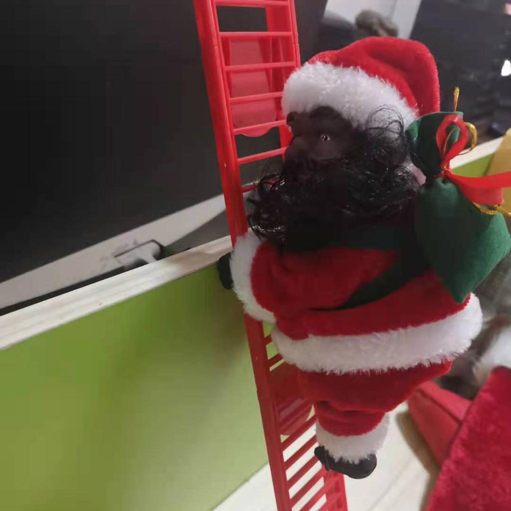 Vánoční závěsná dekorace Santa Claus elektrický šplhací žebřík závěsná dekorace Vánoční ozdoba na stromeček