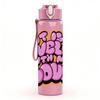 1PC It Is Well With My Soul Retro Lettering Art 750ml Color Plastic Sports Water Bottle Leakproof Flip Straw Lid Suitable for Sports Office Home Use
