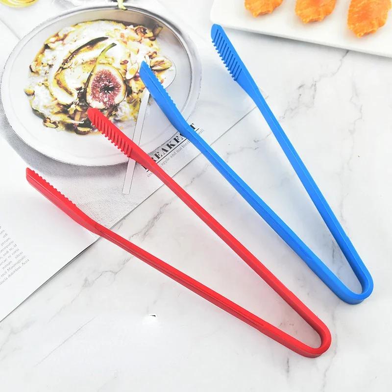 Kitchen Silicone Non-Slip Food Clip Buffet Steak Bread Barbecue Tongs Spatula Sandwich Baking Clamps Cooking Utensils for Home