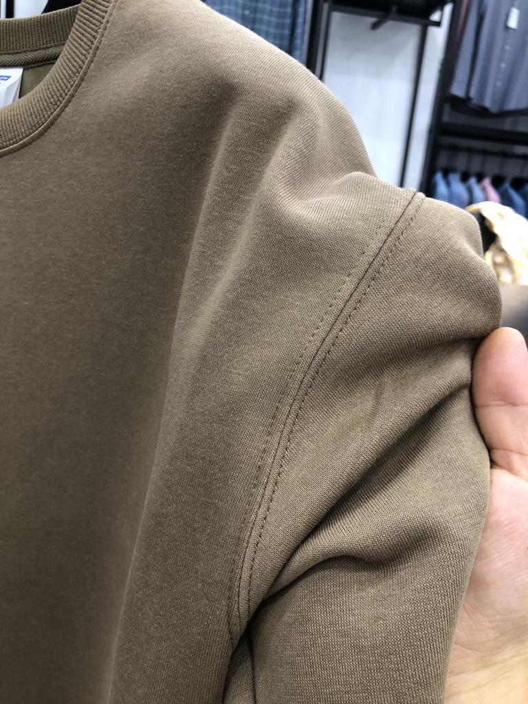 Men's Trendy Solid Color Crew Neck Sweatshirt - Casual Pullover for Autumn & Spring