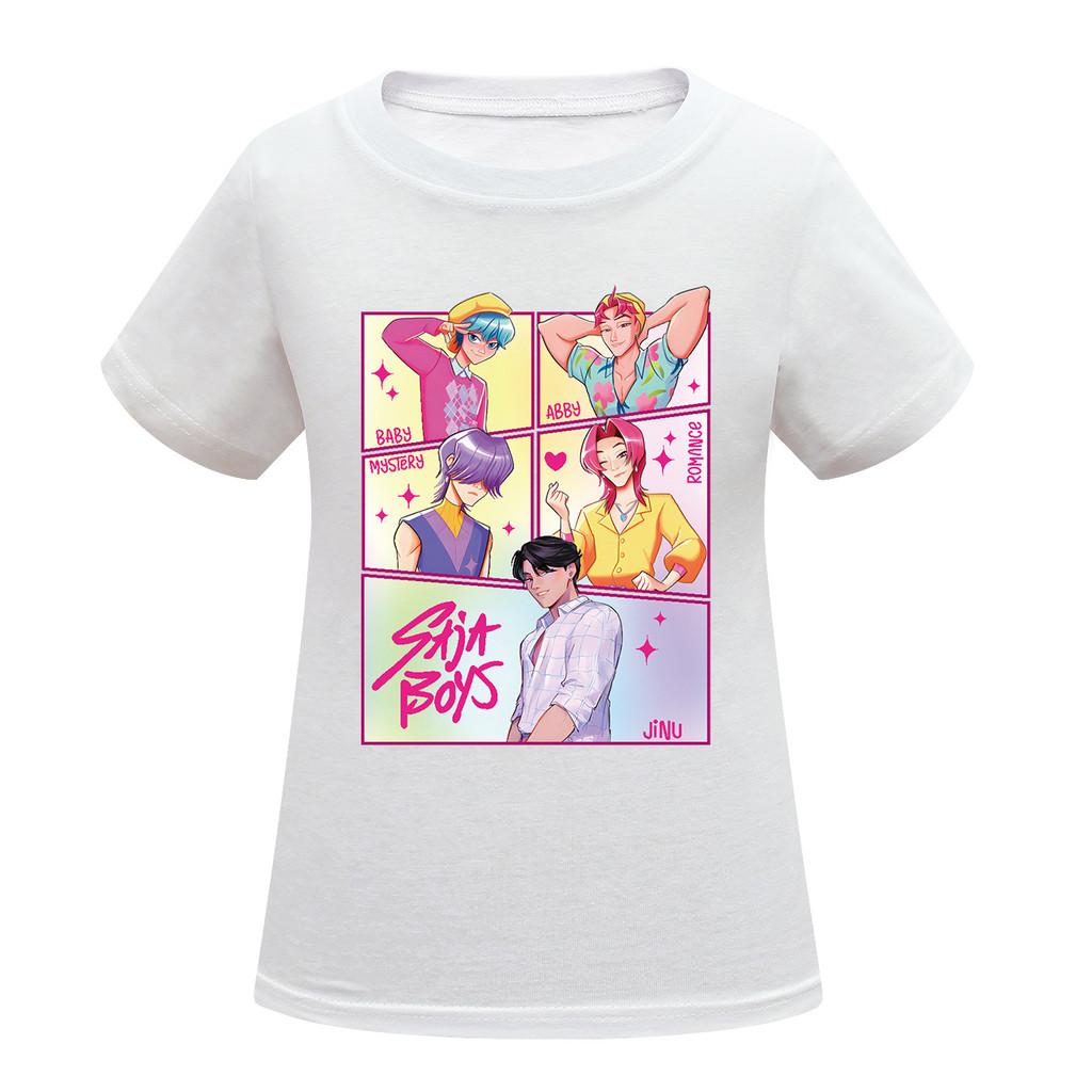 

Детская футболка с короткими рукавами с принтом аниме, мультяшная, K-POP, Руми, Зои, Мира, повседневная 170cm