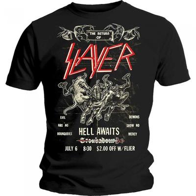 T-shirt Slayer unisex dla dorosłych w stylu vintage z ulotkami