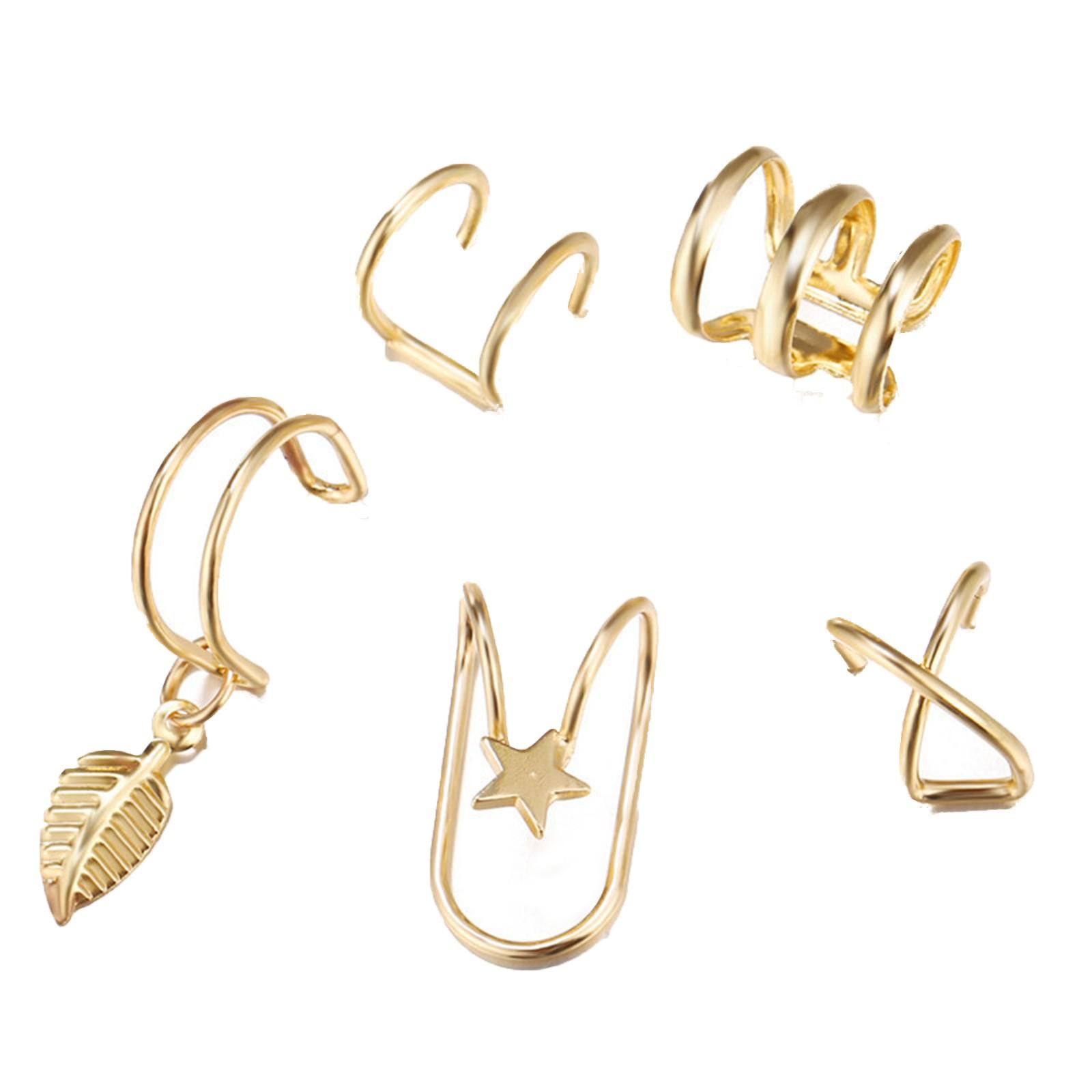 

Creative Personality Cartilage U Shaped Double Layer Piercing Ear Stud One Size золотой