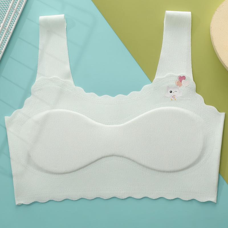 Ice Silk Girls' Training Bra - Junior High Sports Vest for Puberty