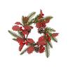 New Pinecone Red Berry Christmas Wreath - Festive Wall & Door Hanging Decoration