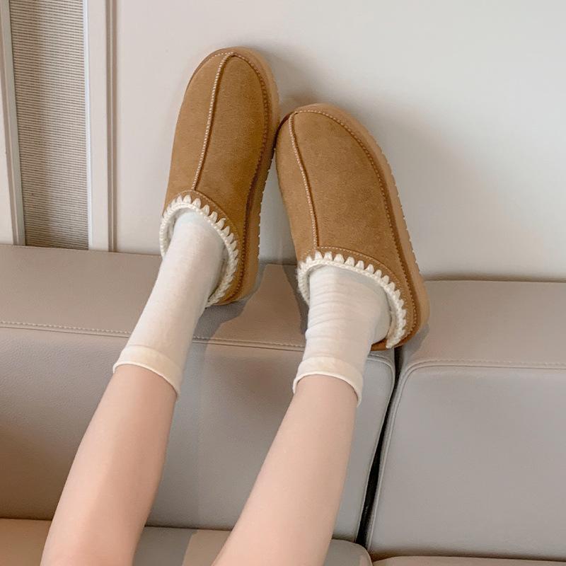 Augustine low-top snow boots for women's 2025 new winter velvet thickened one-pedal bread cotton shoes