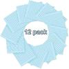 (12 Pads) Lined Sticky Notes 4x6 in Ruled Stickies Super Sticking Power Memo Pads, Light Blue